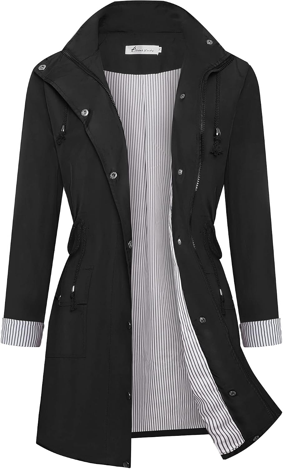 Rain Jacket Women Windbreaker Striped Climbing Raincoats image 1