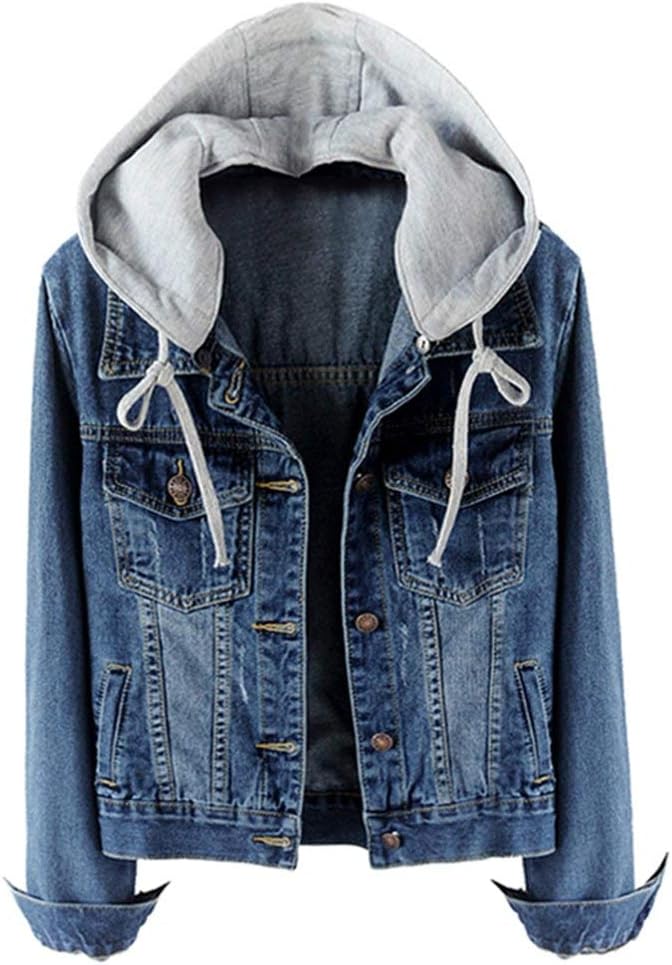 Casual Detachable Hoodie Denim Jacket image 1